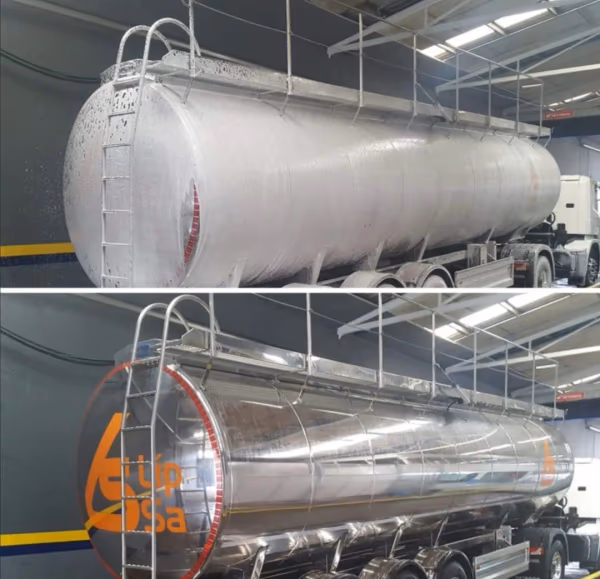 Vehículo industrial pesado preparado para servicio de lavado profesional
